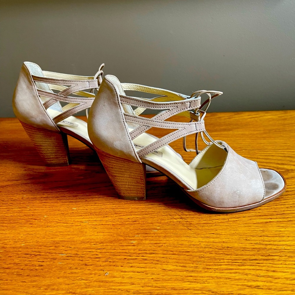 Paul Greene Champagne Suede Sandal